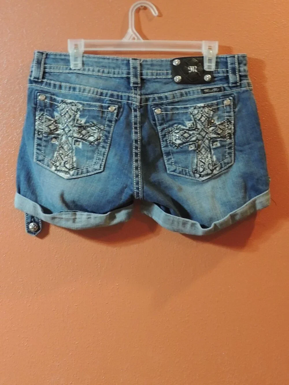 Miss Me Shorts Woman Size 33 Pockets Denim Blue Jeans Shorts